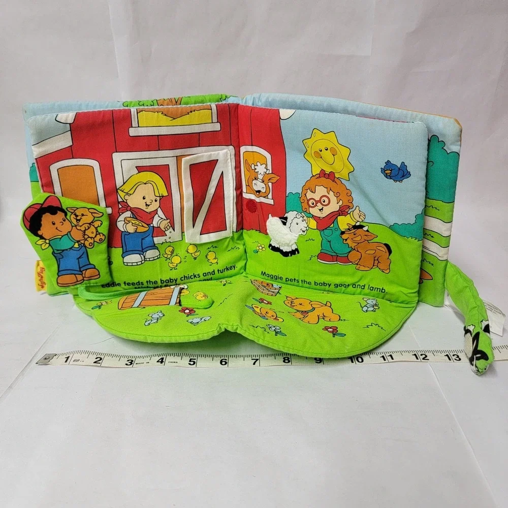 Fisher Price Little People Baby‎ Animal Sounds Soft Book Interactive Play Learn